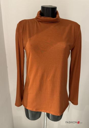  Long sleeved top Rollneck Ochre