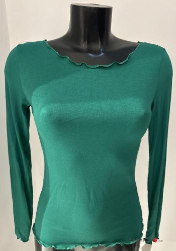  Casual Long sleeved top  Green