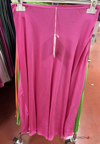  Gonna in Seta raso Longuette  Fucsia