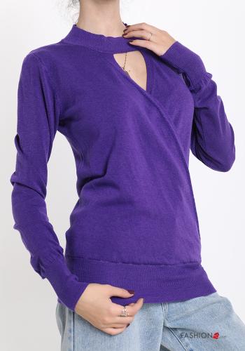  v-neck Sweater  Purple