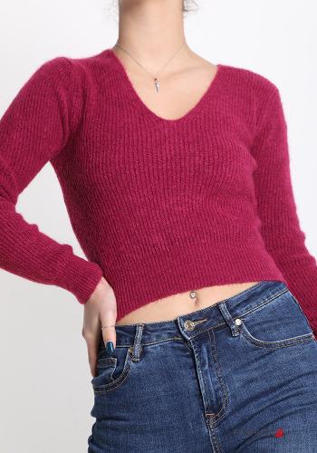  v-neck Sweater  Magenta