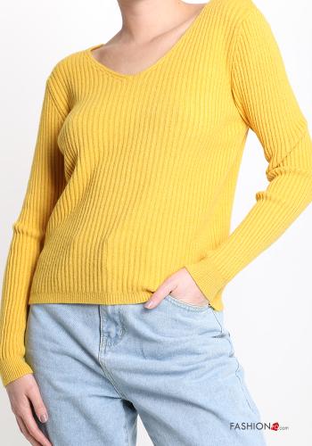 v-neck Sweater  Yellow