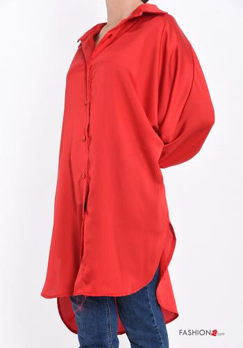  Camicia raso  Rosso