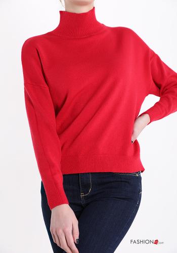  Rollneck Sweater  Red