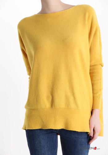  Casual Sweater  Yellow