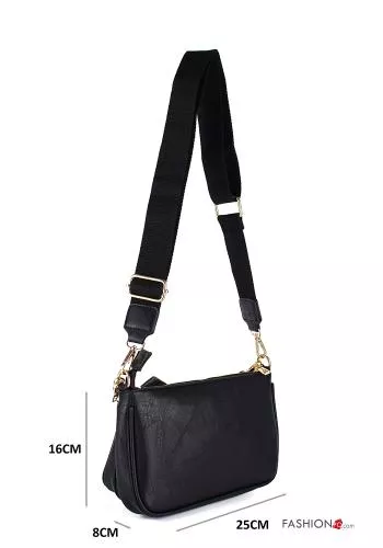 Bag with zip with keyring with shoulder strap