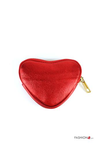  Genuine Leather Coin Purse with zip Amaranth