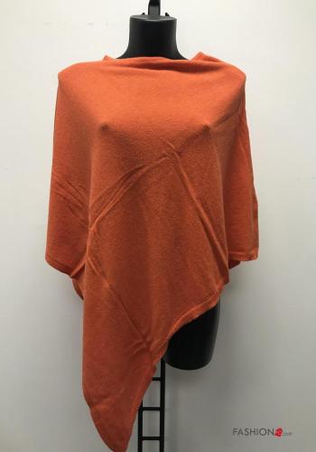  Poncho aus Kaschmir-Mischung  Orange