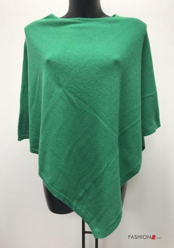  Poncho aus Kaschmir-Mischung  Grün