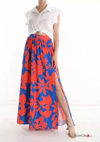  Floral Longuette Skirt 