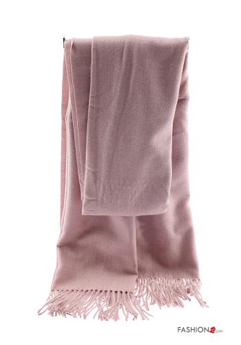  Scarf with fringes Pink
