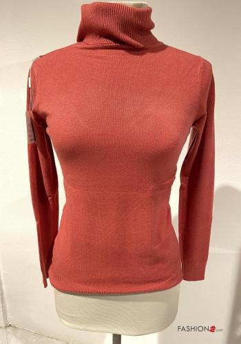  Casual Rollneck  Tomato red
