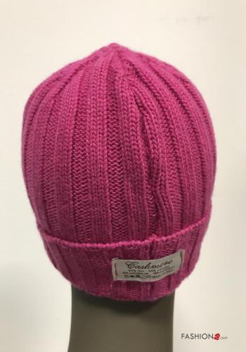  Hut aus Kaschmir-Mischung  Leuchtend rosa