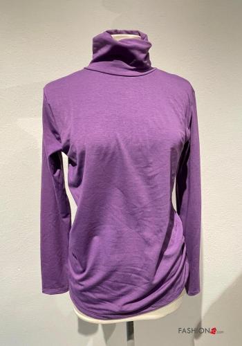  Long sleeved top Rollneck Purple