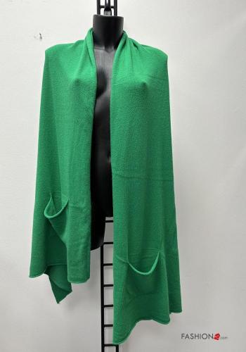  Cashmere Blend Shawl with pockets Green