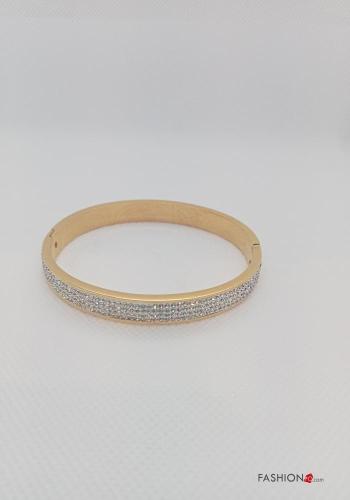  Bracelet with rhinestones Gold