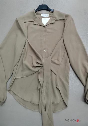  Shirt with bow Camel