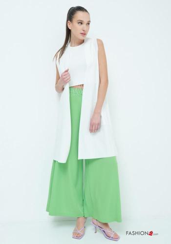  Cotton Gilet with pockets White