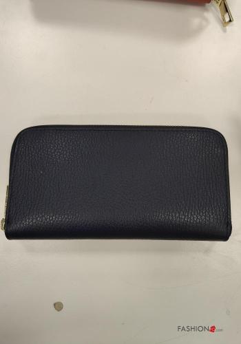  Genuine Leather Wallet with zip Black