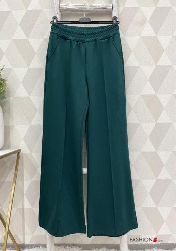  Pantalone con tasche con elastico  Verde scuro