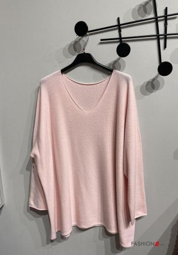  Jersey extra grande con cuello en v  Oro rosa