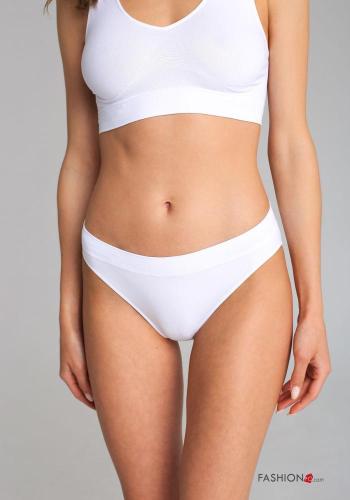  Culotte sín costura canalé  Blanco