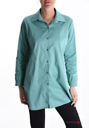  Cotton Shirt  Aqua green