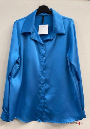  satin Shirt  Light blue