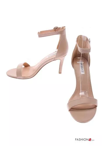  open toe round-toe Heeled shoes Ankle strap
