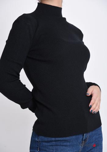  Rollneck with buttons Black
