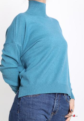  Rollneck Sweater  Teal