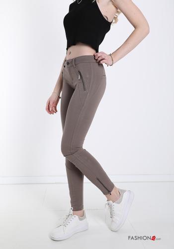  Cotton Leggings with zip
