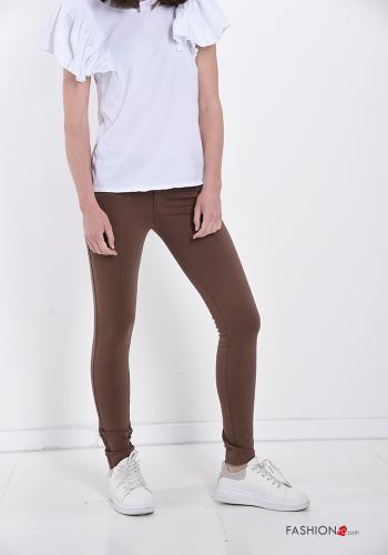  Leggings in Cotone con tasche 