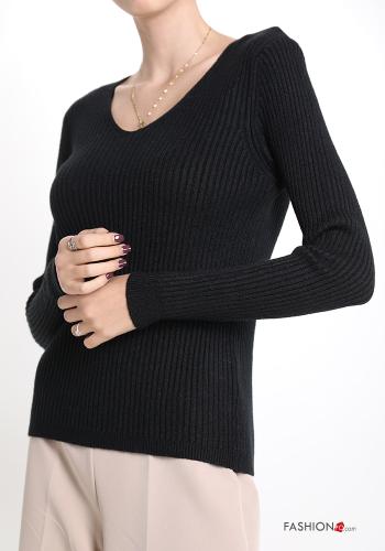  v-neck Sweater  Black