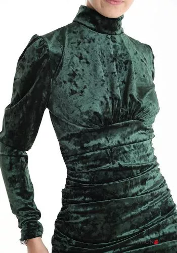  Velvet Dress Rollneck with zip