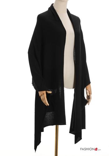  Cashmere Blend Shawl with pockets Black