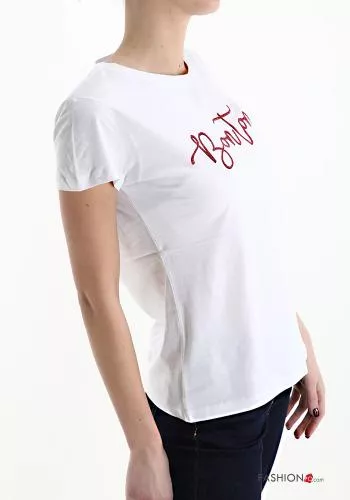  T-shirt de Algodón Diseño impreso 