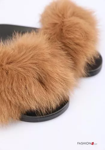  faux fur Slide Sandals 