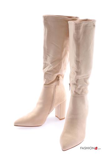  Kunstleder mit spitze nase Stiefel mit Reißverschluss
