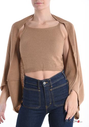  Conjunto em Cashmere Blend  Camelo