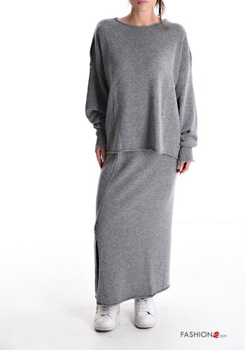  Ensemble coordonné en Mélange de Cachemire oversize avec élastique avec fonte 