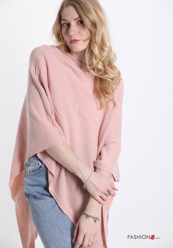  Poncho aus Kaschmir-Mischung  Rosa