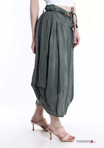  Longuette Linen Skirt with belt