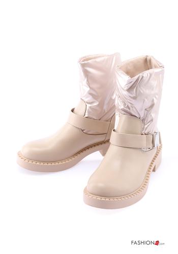  faux leather Ankle boots  Beige