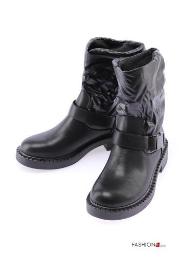  faux leather Ankle boots  Black