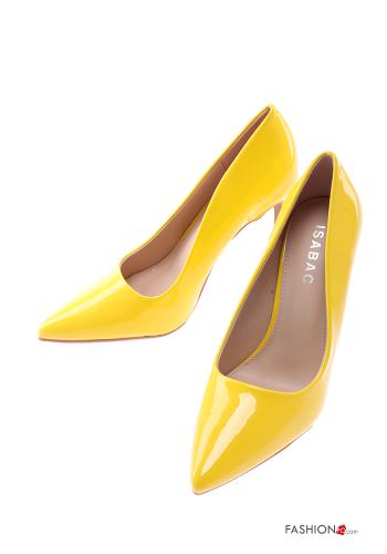  Sapatos de salto escarpin  Amarelo