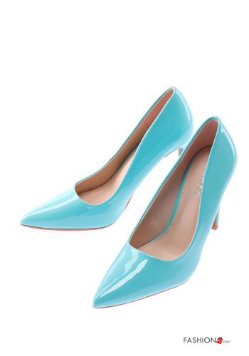  Sapatos de salto escarpin  Azul-bebé