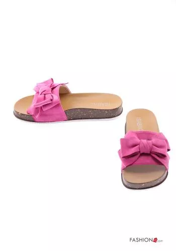  Suede Sandals with bow