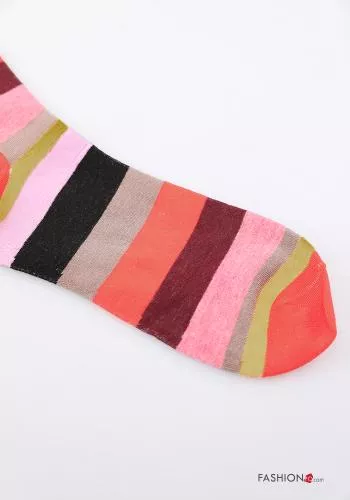  Striped Cotton Ankle socks 
