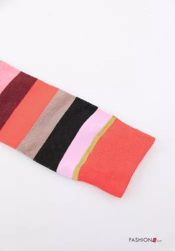  Gestreiftes Muster Kurze Socken aus Baumwolle 